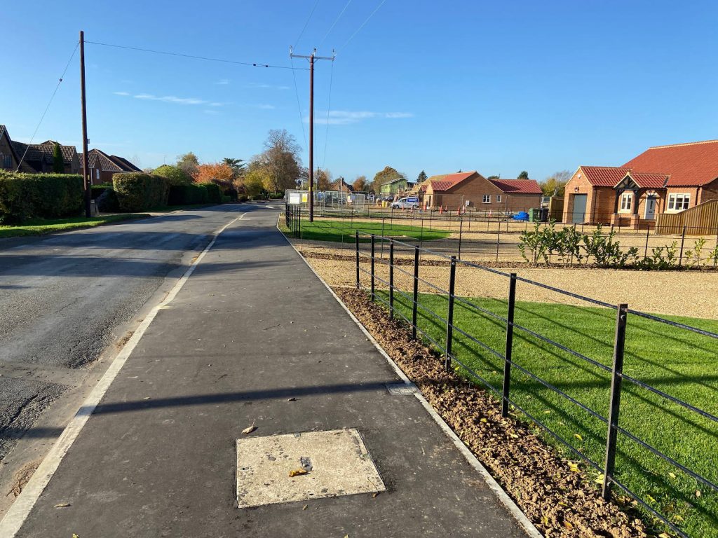Pathway past Hungate Rd site in Emneth.